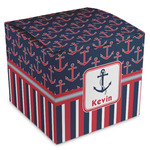 Nautical Anchors & Stripes Cube Favor Gift Boxes (Personalized)