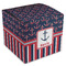 Nautical Anchors & Stripes Cube Favor Gift Box - Front/Main