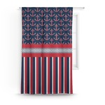 Nautical Anchors & Stripes Curtain - 50"x84" Panel