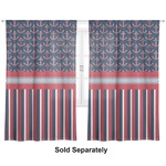 Nautical Anchors & Stripes Curtain Panel - Custom Size