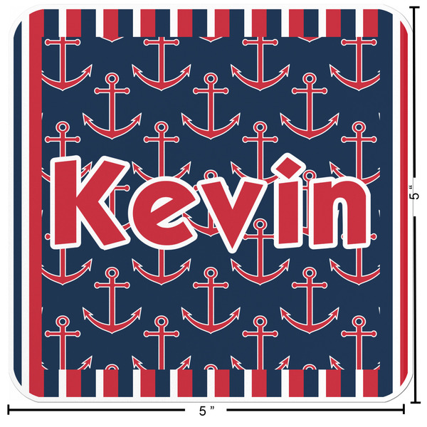 Nautical Anchors & Stripes Custom Shape Iron On Patches - L - APPROVAL