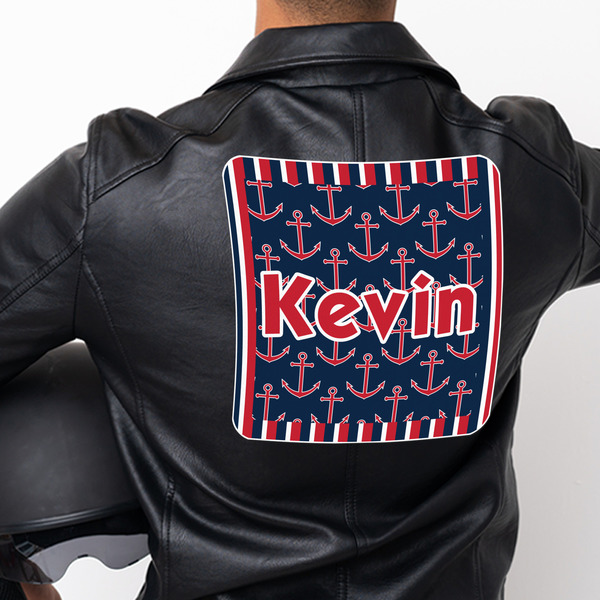 Nautical Anchors & Stripes Custom Shape Iron On Patches - XXXL - APPROVAL