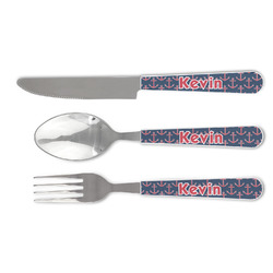 Nautical Anchors & Stripes Cutlery Set (Personalized)