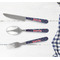 Nautical Anchors & Stripes Cutlery Set - w/ PLATE