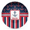 Nautical Anchors & Stripes DecoPlate Oven and Microwave Safe Plate - Main