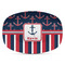 Nautical Anchors & Stripes Microwave & Dishwasher Safe CP Plastic Platter - Main