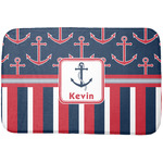 Nautical Anchors & Stripes Dish Drying Mat w/ Name or Text