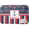 Nautical Anchors & Stripes Dish Drying Mat - with cup