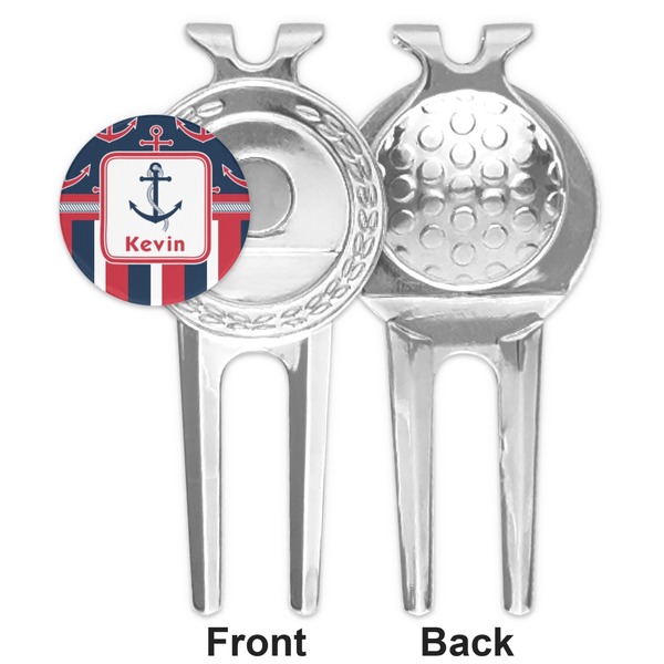 Nautical Anchors & Stripes Divot Tool - Second