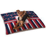 Nautical Anchors & Stripes Dog Bed - Small w/ Name or Text