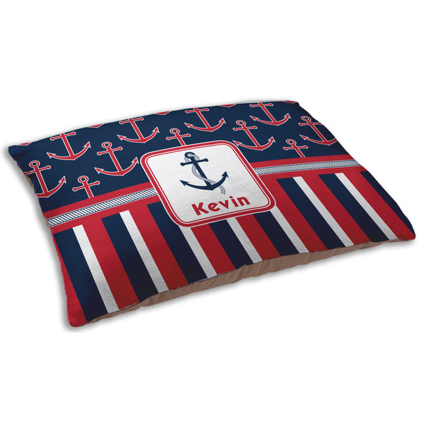 Nautical Anchors & Stripes Dog Beds - SMALL