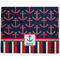 Nautical Anchors & Stripes Dog Food Mat - Large without Bowls