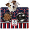 Nautical Anchors & Stripes Dog Food Mat - Medium LIFESTYLE
