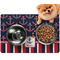 Nautical Anchors & Stripes Dog Food Mat - Small LIFESTYLE