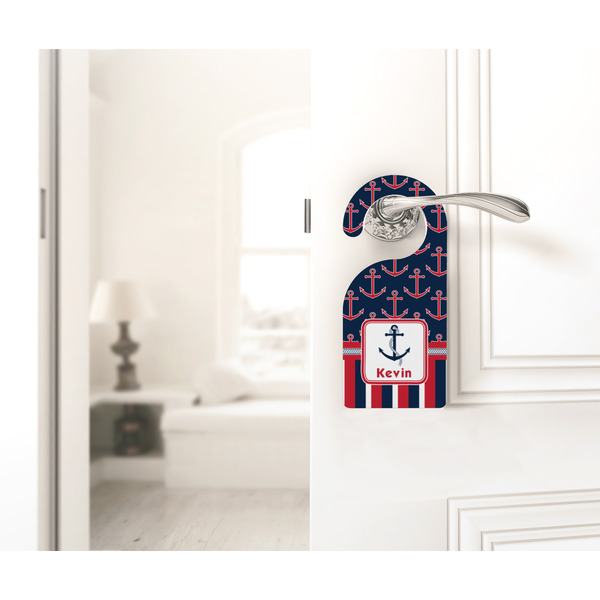 Nautical Anchors & Stripes Door Hanger - LIFESTYLE