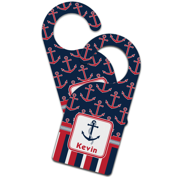Nautical Anchors & Stripes Door Hanger - MAIN