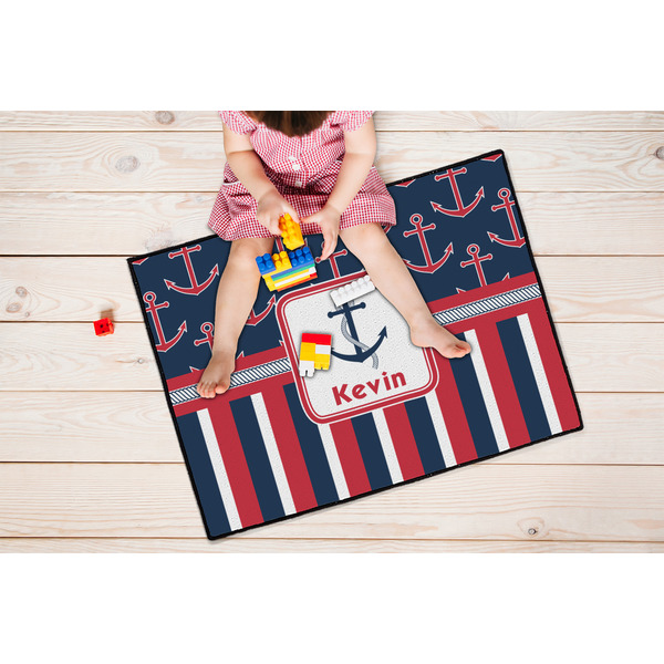 Nautical Anchors & Stripes Door Mats - LIFESTYLE kid