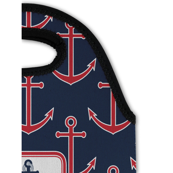 Nautical Anchors & Stripes Double Wine Tote - Detail 1 (new)