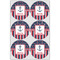 Nautical Anchors & Stripes Drink Topper - Large - Set of 6