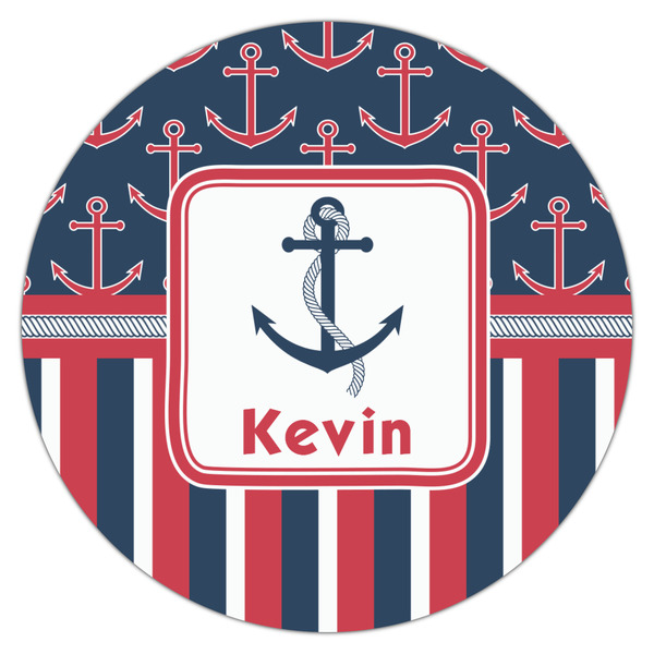 Nautical Anchors & Stripes Drink Topper - Large - Single