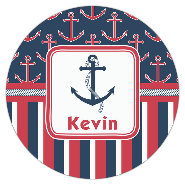 Nautical Anchors & Stripes Drink Topper - XLarge - Single