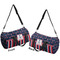 Nautical Anchors & Stripes Duffle bag large front and back sides