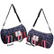 Nautical Anchors & Stripes Duffle bag small front and back sides