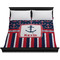 Nautical Anchors & Stripes Duvet Cover - King - On Bed - No Prop