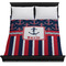 Nautical Anchors & Stripes Duvet Cover - Queen - On Bed - No Prop