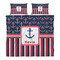 Nautical Anchors & Stripes Duvet Cover Set - King - Alt Approval