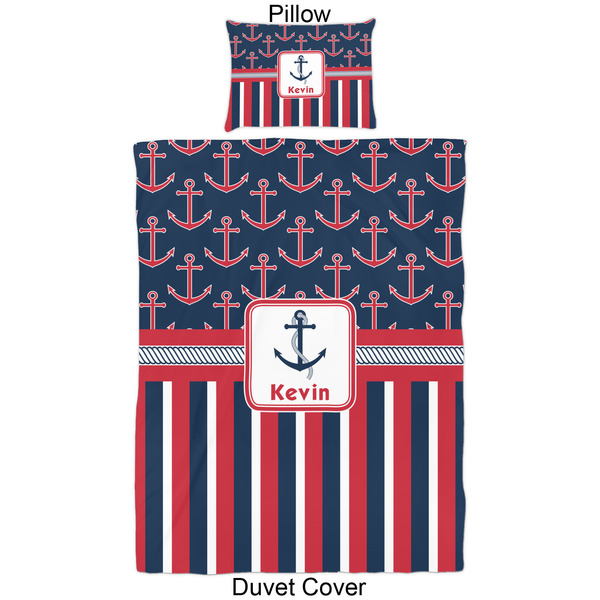 Nautical Anchors & Stripes Duvet Cover Set - Twin - Approval