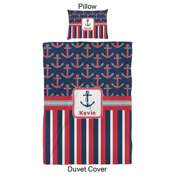Nautical Anchors & Stripes Duvet Cover Set - Twin XL - Approval
