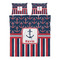 Nautical Anchors & Stripes Duvet cover Set - Queen - Alt Approval