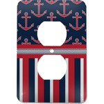 Nautical Anchors & Stripes Electric Outlet Plate