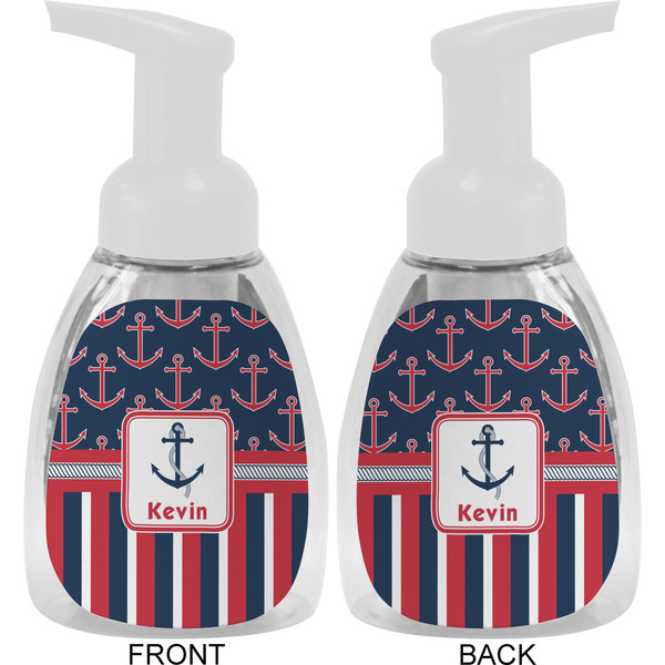 Nautical Anchors & Stripes Foam Soap Bottle Approval - White