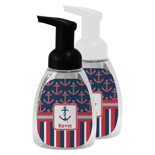 Nautical Anchors & Stripes Foam Soap Bottles - Main