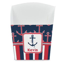 Nautical Anchors & Stripes French Fry Favor Boxes (Personalized)