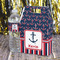 Nautical Anchors & Stripes Gable Favor Box - In Context