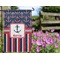 Nautical Anchors & Stripes Garden Flag - Outside In Flowers