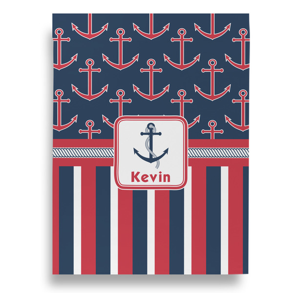 Nautical Anchors & Stripes Garden Flags - Large - Double Sided - BACK