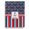 Nautical Anchors & Stripes Garden Flags - Large - Single Sided - FRONT