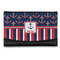 Nautical Anchors & Stripes Genuine Leather Womens Wallet - Front/Main