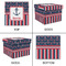 Nautical Anchors & Stripes Gift Boxes with Lid - Canvas Wrapped - Large - Approval