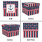 Nautical Anchors & Stripes Gift Boxes with Lid - Canvas Wrapped - Medium - Approval