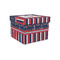 Nautical Anchors & Stripes Gift Boxes with Lid - Canvas Wrapped - Small - Front/Main