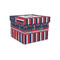 Nautical Anchors & Stripes Gift Box with Lid - Canvas Wrapped - Small (Personalized)