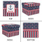 Nautical Anchors & Stripes Gift Boxes with Lid - Canvas Wrapped - X-Large - Approval