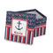 Nautical Anchors & Stripes Gift Box with Lid - Canvas Wrapped (Personalized)