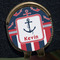 Nautical Anchors & Stripes Golf Ball Marker Hat Clip - Gold - Close Up
