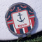 Nautical Anchors & Stripes Golf Ball Marker Hat Clip - Silver - Front